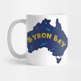 AUSTRALIA MAP AUSSIE BYRON BAY Mug